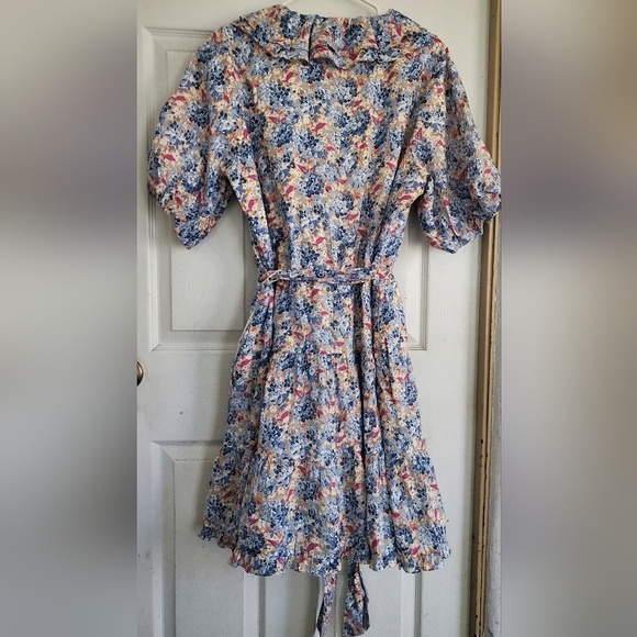 Ralph Lauren Black Label Prairie All Over Floral Print Midi Dress Womans Size 16 - Picture 7 of 10